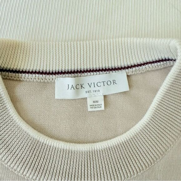 Jack Victor Mens Sweater Top Pullover Crew Longsleeve Cotton Knit Stretchy M - Picture 2 of 3